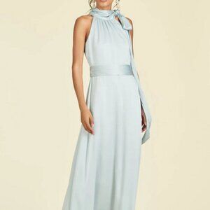 Sachin & Babi Ice Blue Kayla Halter Gown